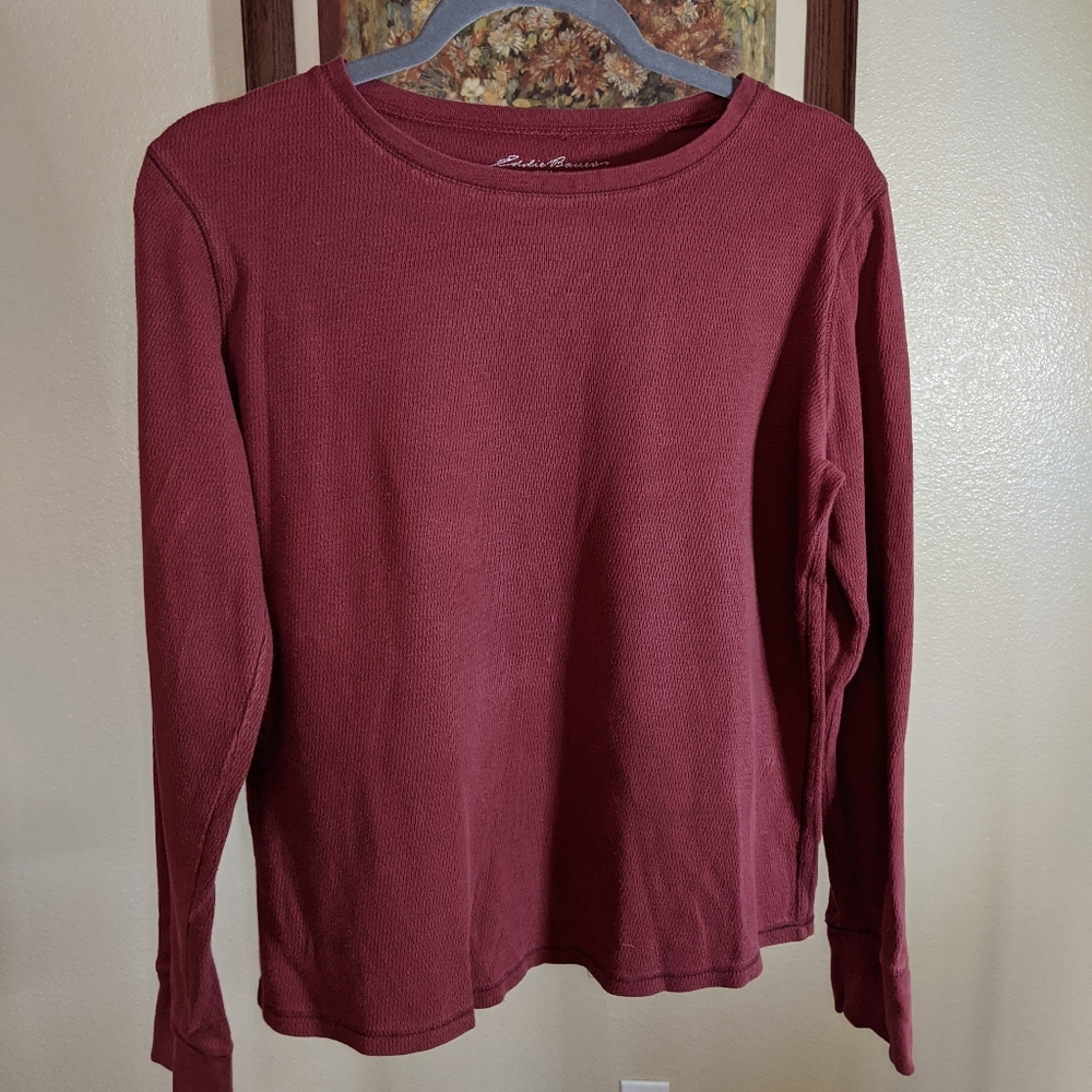 Red long sleeve top